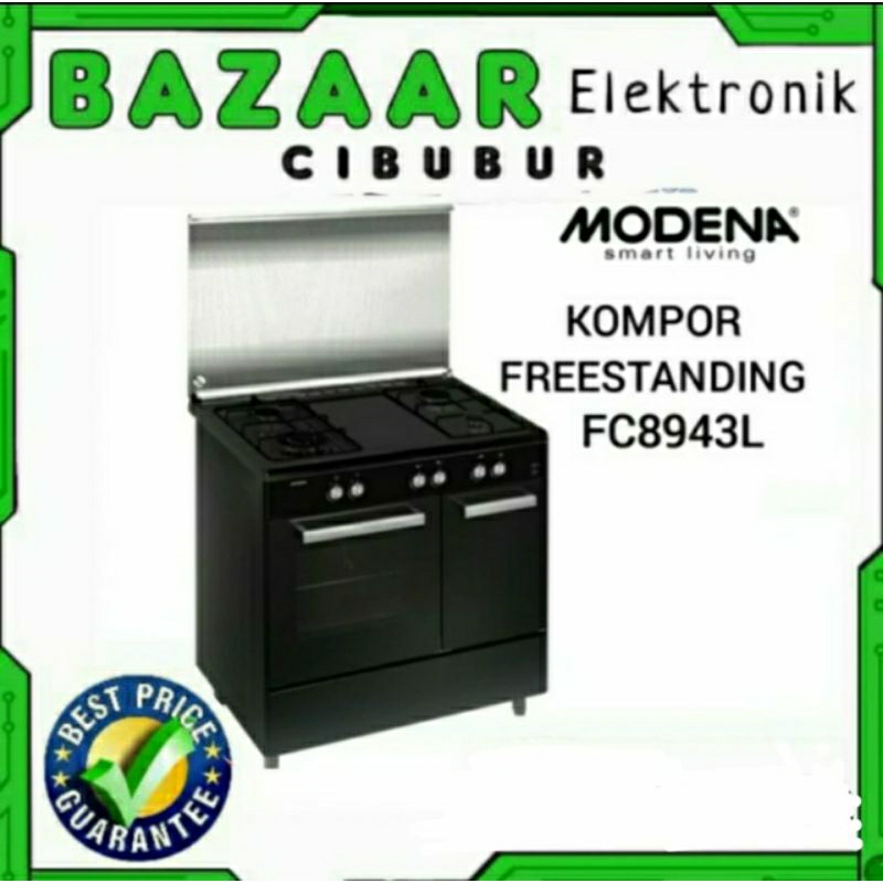 PROMO KOMPOR FREESTANDING MODENA FC8943L FC-8943L 90CM 4 TUNGKU
