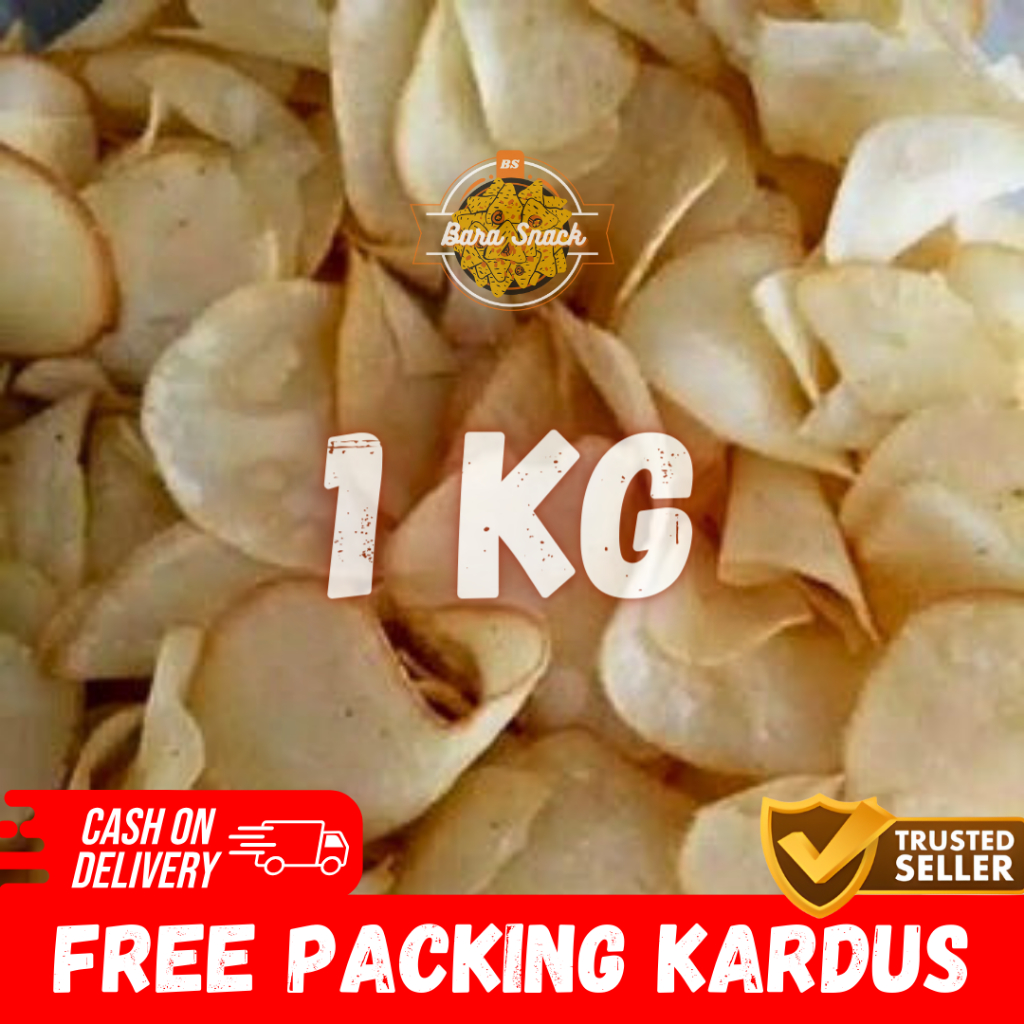 

[ 1KG ] Keripik Singkong Gurih Rasa Bawang / Keripik Ketela Cap Singa Mas / Camilan Snack Kiloan Murah -K