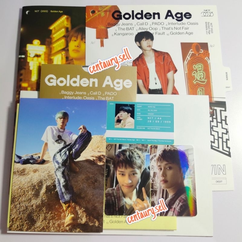 Unsealed album Golden Age NCT 2023 Photobook winwin Pc taeil postcard mark poster haechan POB taeil