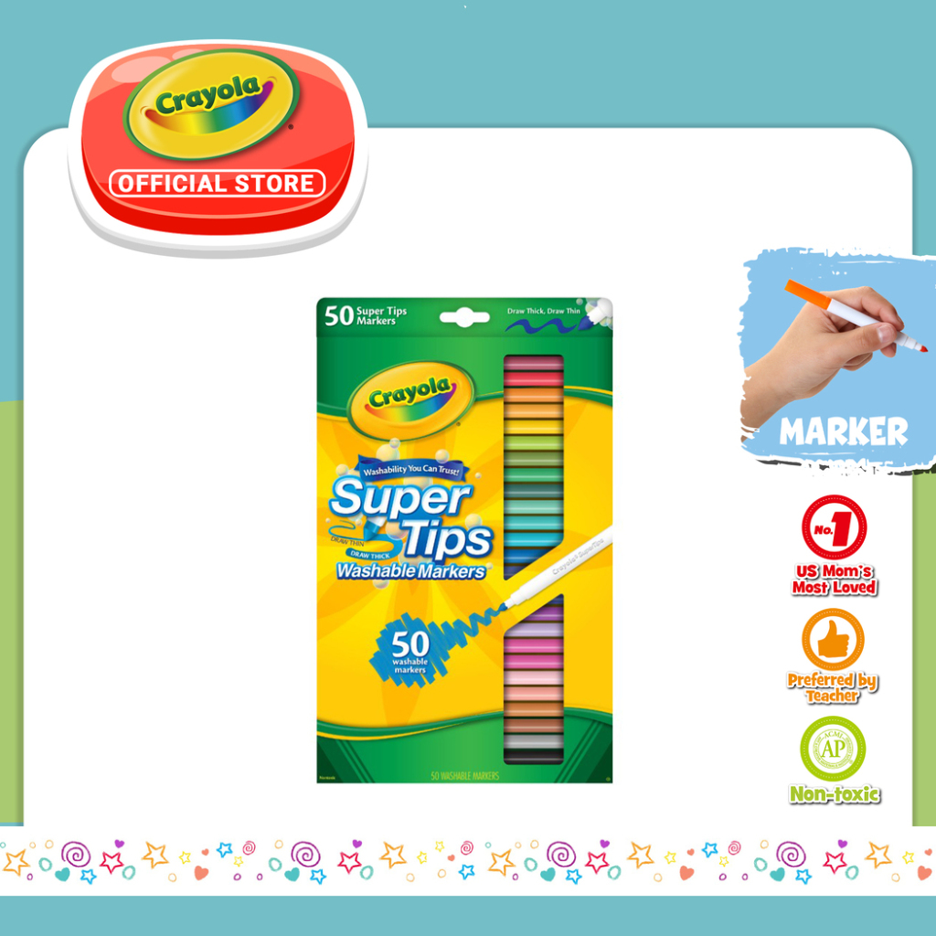 

CRAYOLA 50 Colors Supertips Washable Marker