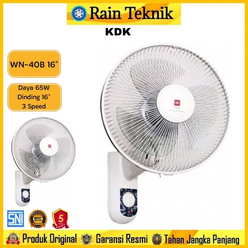Kipas Angin Dinding KDK WN-40B 16"/Tembok WN 40B /WN 40 B/WN40B