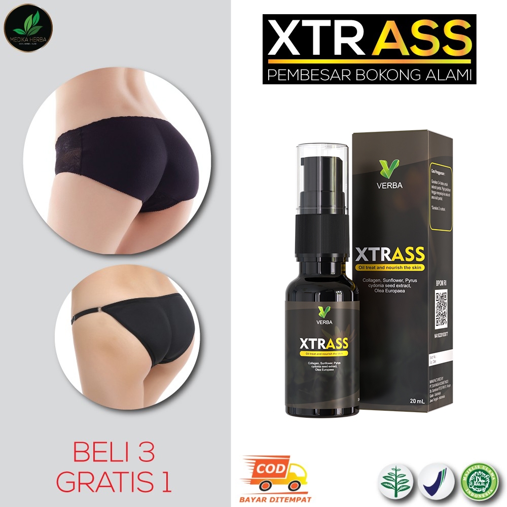 XTRASS OIL Pembesar Bokong Ampuh Hasil Cepat Permanen Bokong Besar Padat dan Kencang Original BPOM