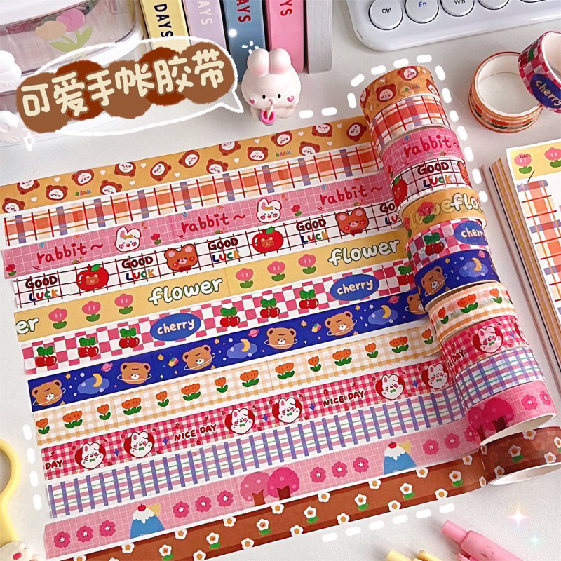 

1pc Washi tape motif beruang lucu imut