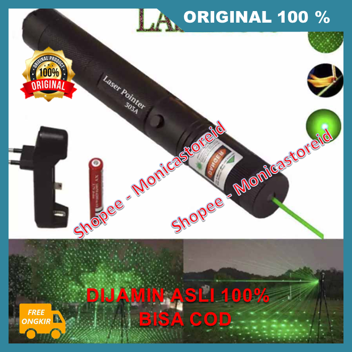 Senter Green Laser Pointer Recharge  Laser Hijau Green Laser Pointer Jarak Jauh Fullset 100% ORIGINA