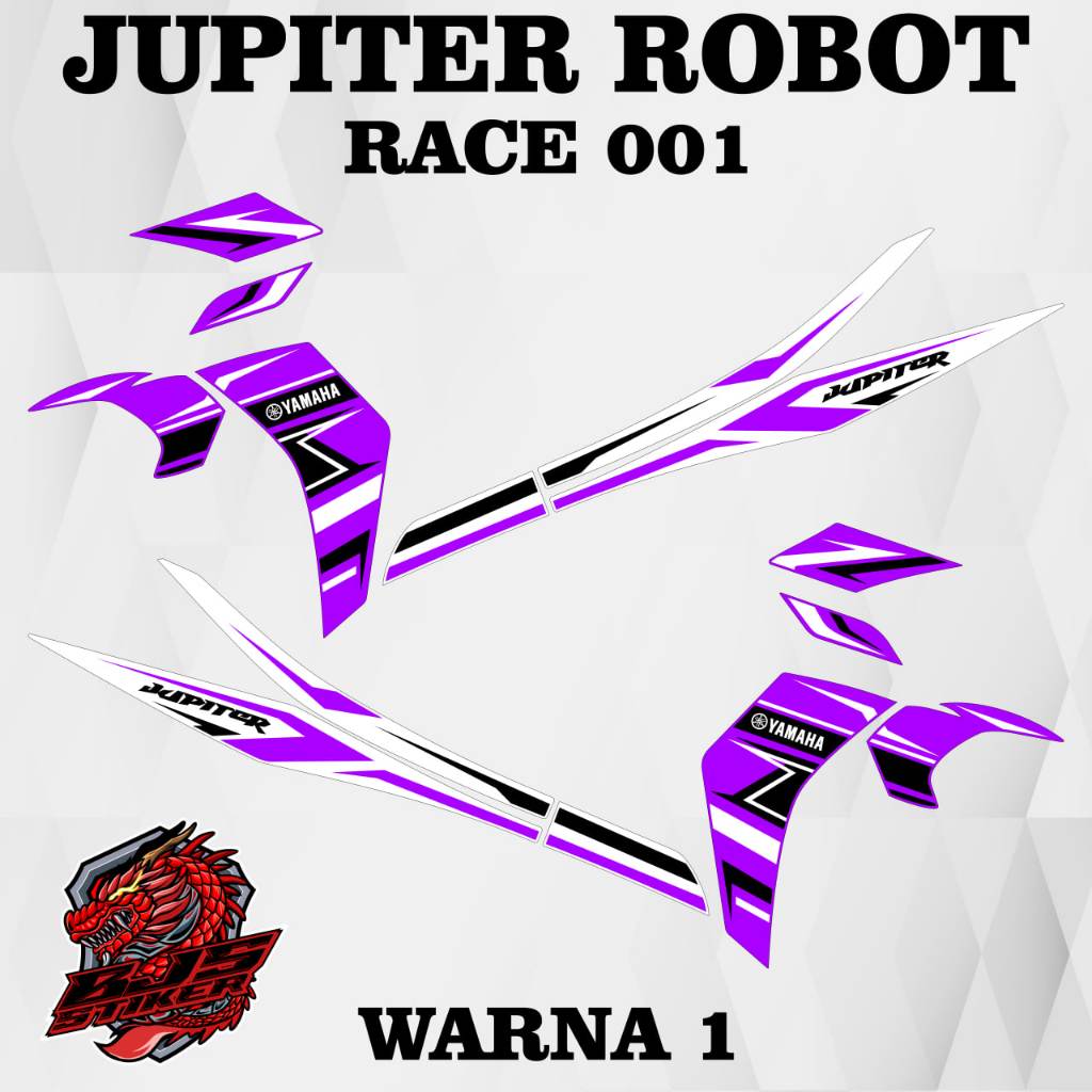 Striping beat jupiter robot - Stiker Decal jupiter robot race 1