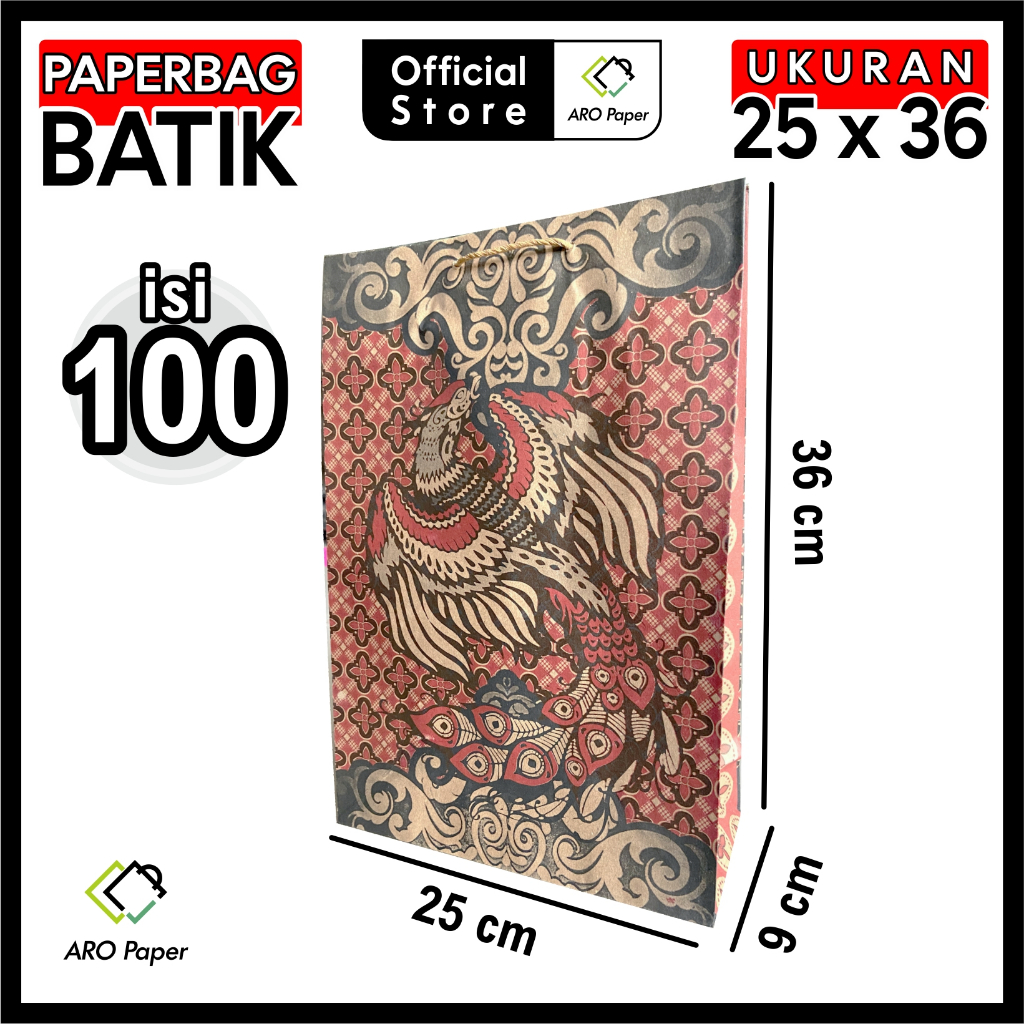 

Paper Bag Batik | Ukuran 25x9x36 cm (Isi 100 pcs)