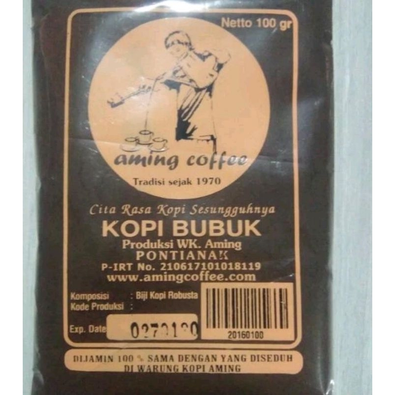 

Kopi Aming Khas Pontianak 100Gram