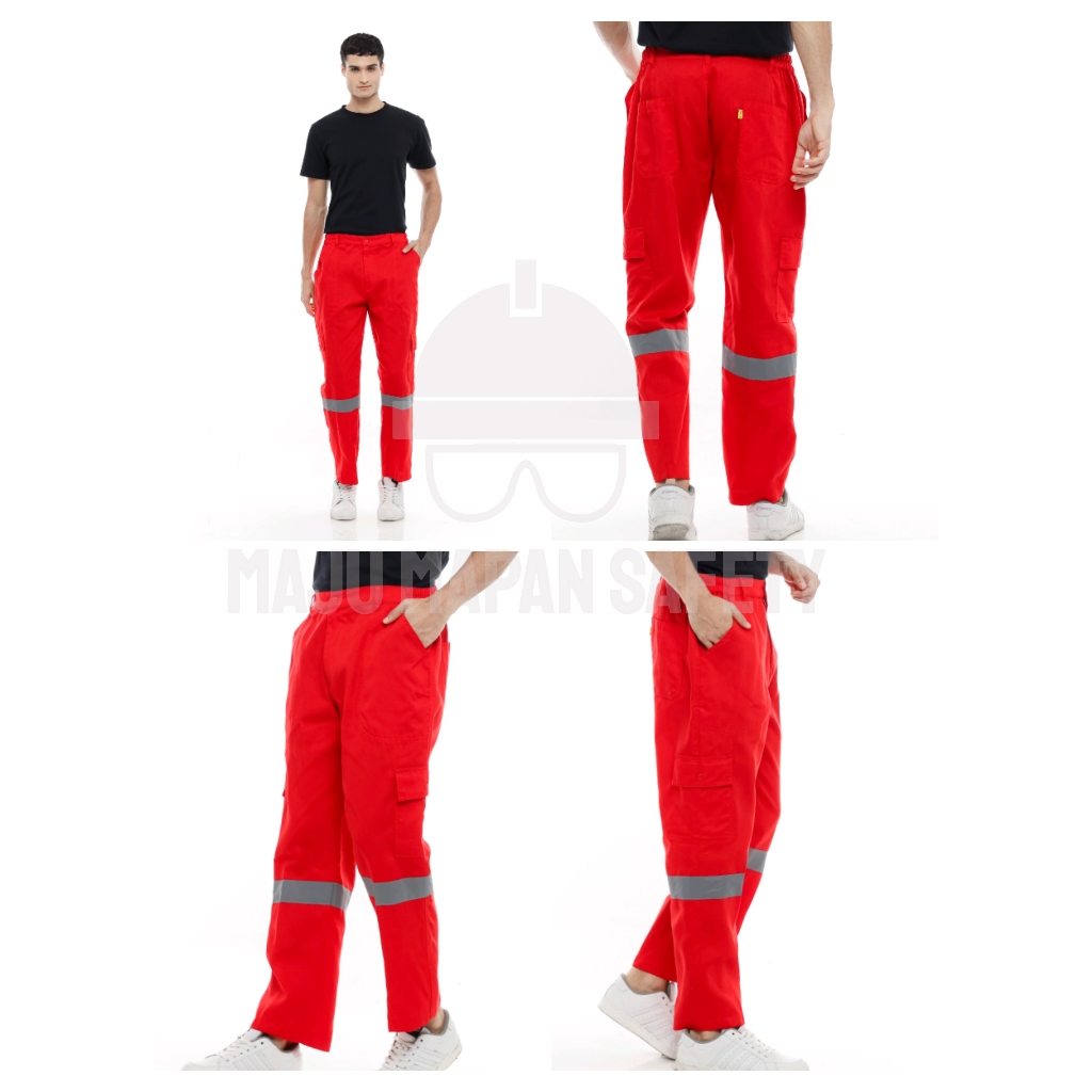 Wearpack Safety Werpak Kerja Hanya Celana Merk ATX warna Merah