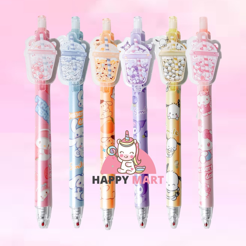 

PULPEN motif sanrio boba kuromi / cinnamoroll / melody