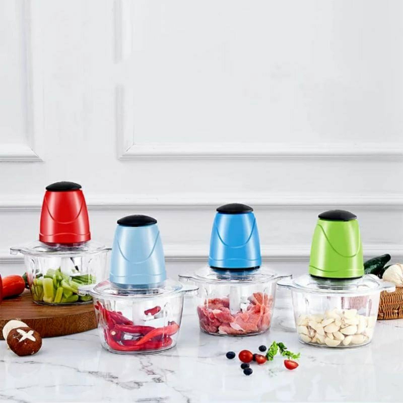 Omicko Chopper Food Processor Penggiling Makanan Daging Bumbu 2 Liter Meat Grinder Food