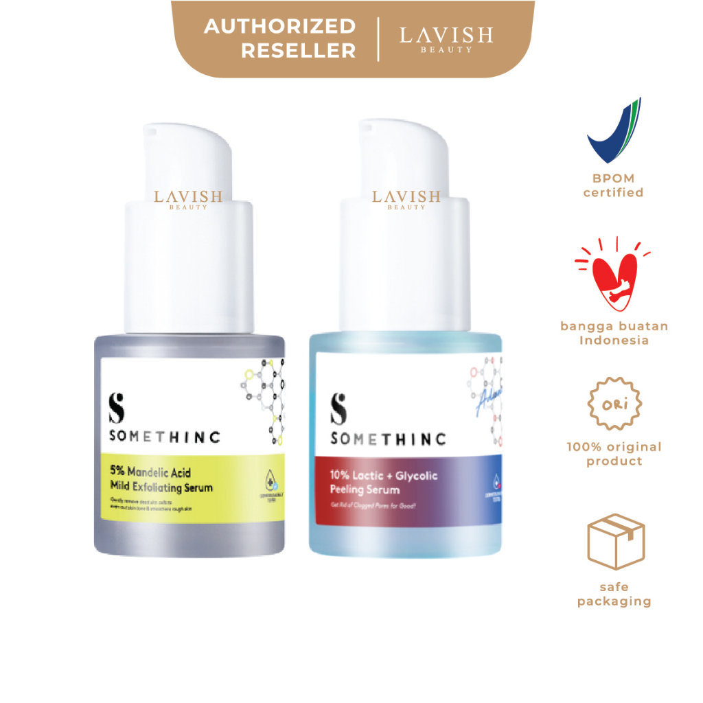 SOMETHINC 5% Mandelic Acid Mild Exfoliating Serum // 10% Lactic + Glycolic Peeling Serum (20ml)