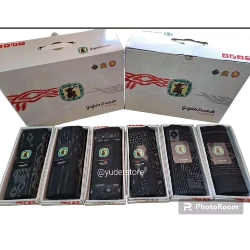 Sarung Gajah Duduk Motif Kembang khusus Hitam