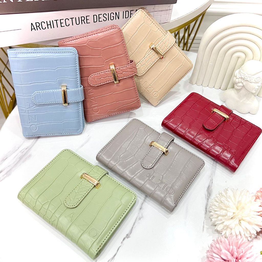 ALZIO - dompet croco lipat mini dompet kartu card holder wanita - DOMPET ALZIO JUNY