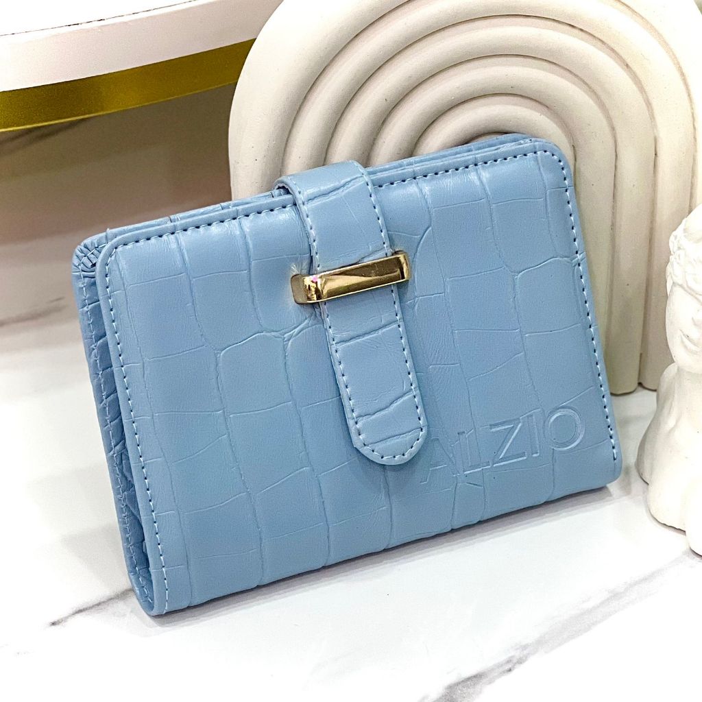 Alzio - Dompet Croco Lipat Mini Dompet Kartu Card Holder Wanita - Dompet Alzio Juny