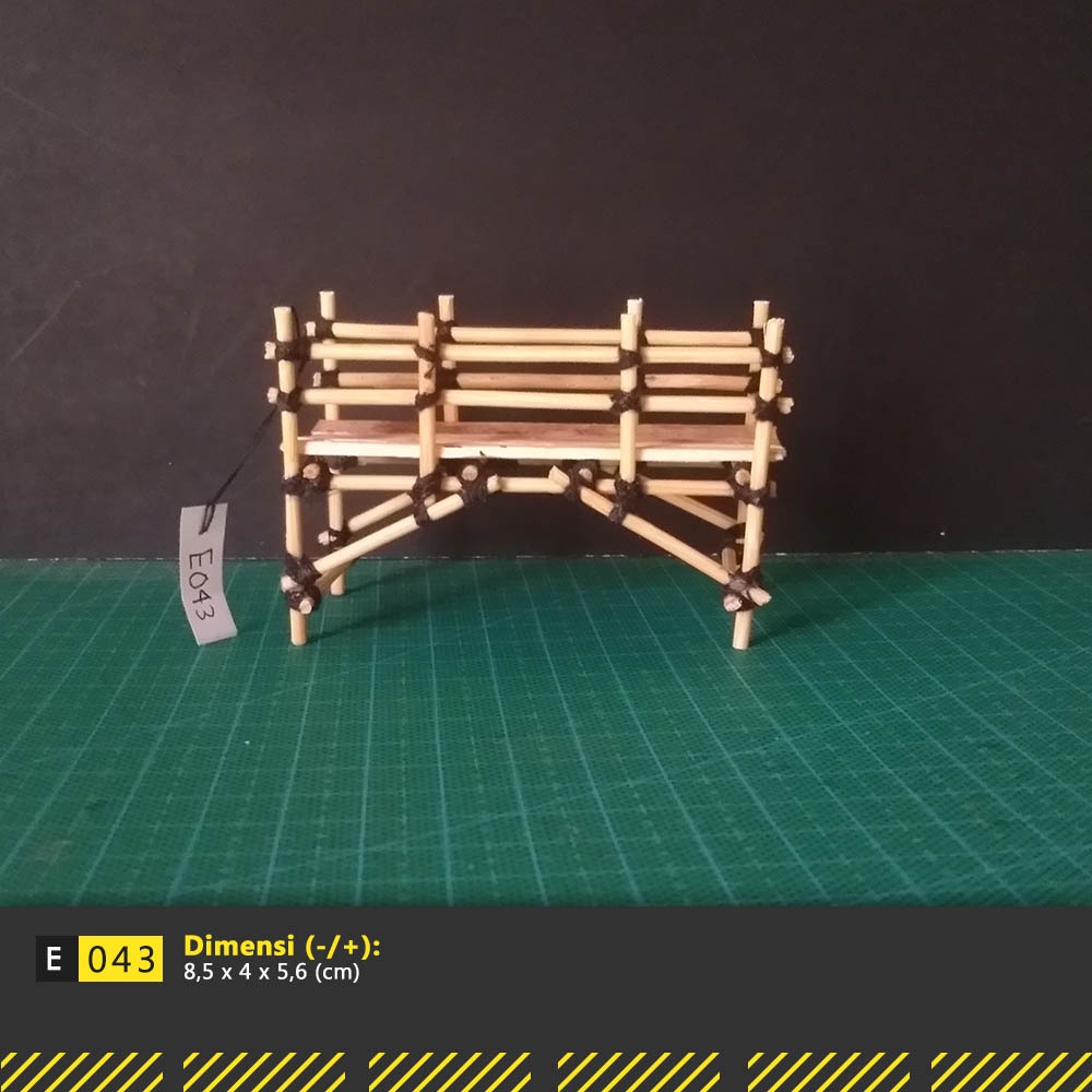 [E043] Miniatur / Ornamen / Aksesoris Akuarium Jembatan Kayu Bambu stik Eskrim