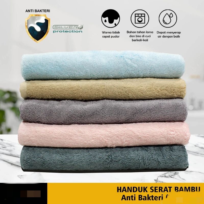 Handuk serat bambu uk 50x100