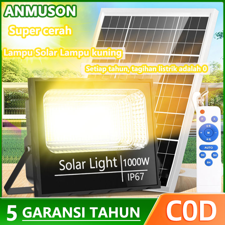 ANMUSON 300W solar cell lampu 300W Lampu Solar Lampu kuning Solar Cell lar Panel Waterproof solar ce