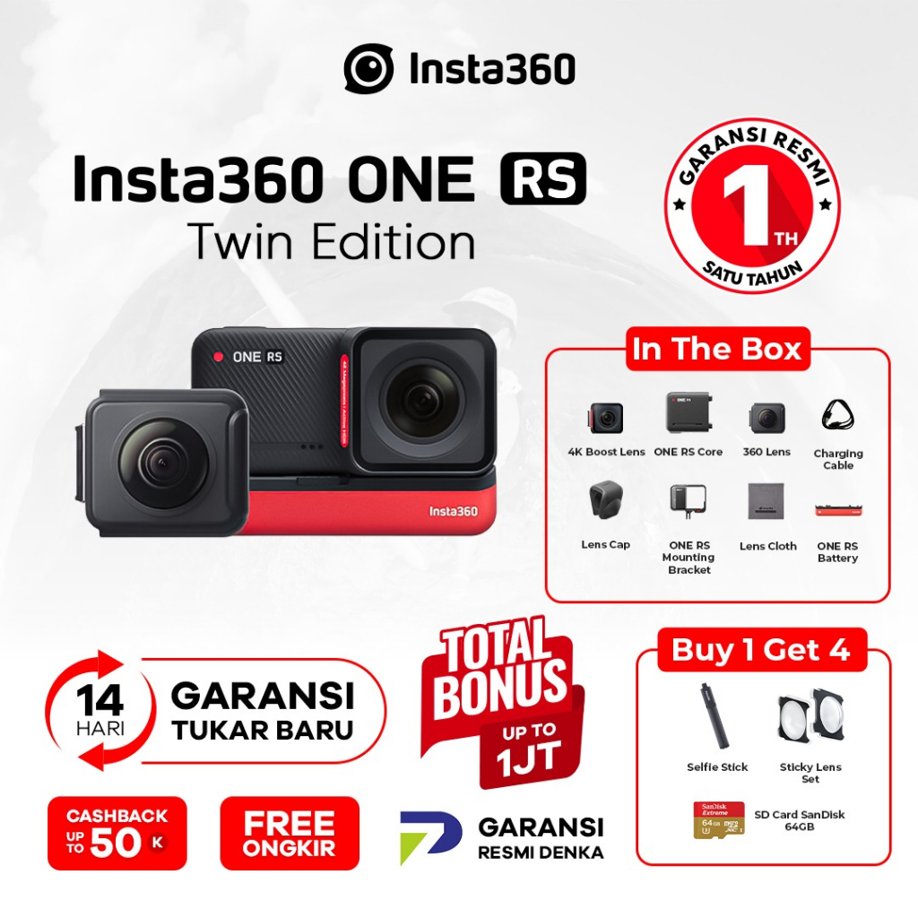 Insta360 ONE RS Twin Edition - Garansi Resmi 1 Tahun