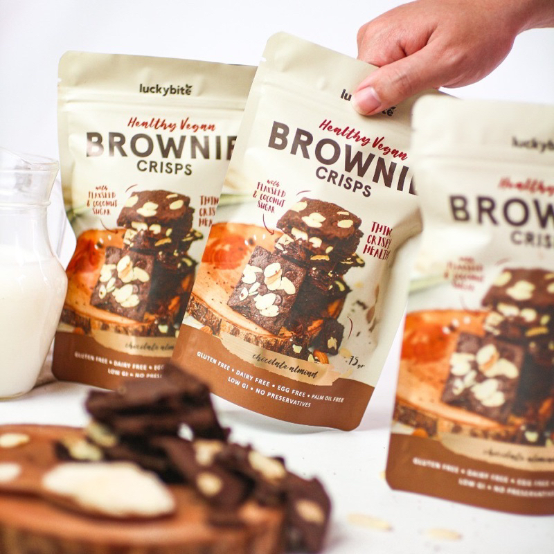 

Vegan Brownie Crisps (75gr) - Gluten Free & Healthy - LUCKYBITE