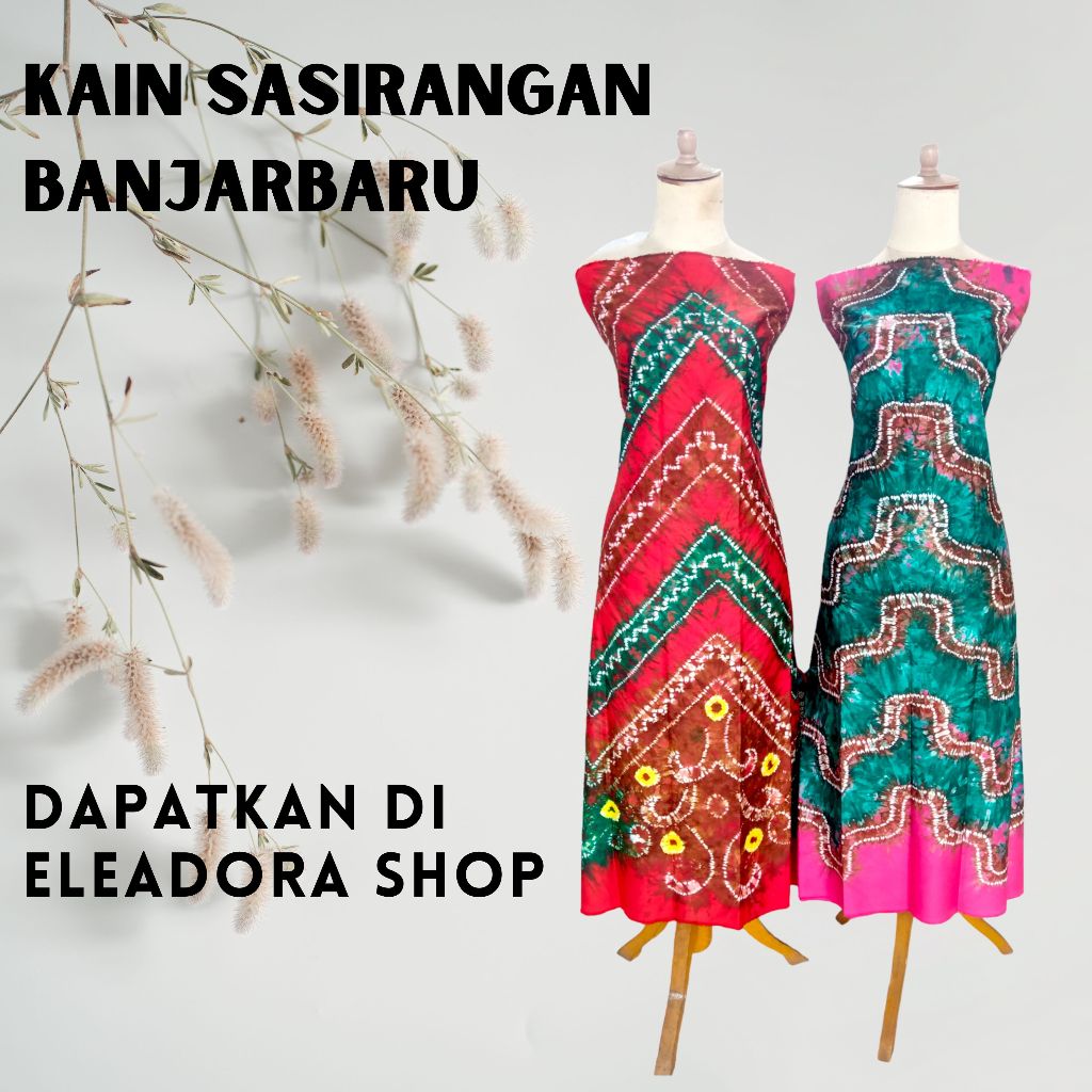 Kain Sasirangan Khas Banjar / Kain Batik Jumputan Sasirangan Banjarmasin - Bahan Premium Katun Satin