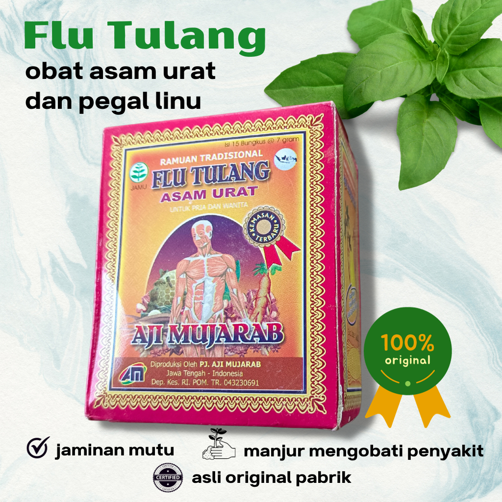 Jamu Flu Tulang Asam Urat Aji Mujarab Herbal 100% Original