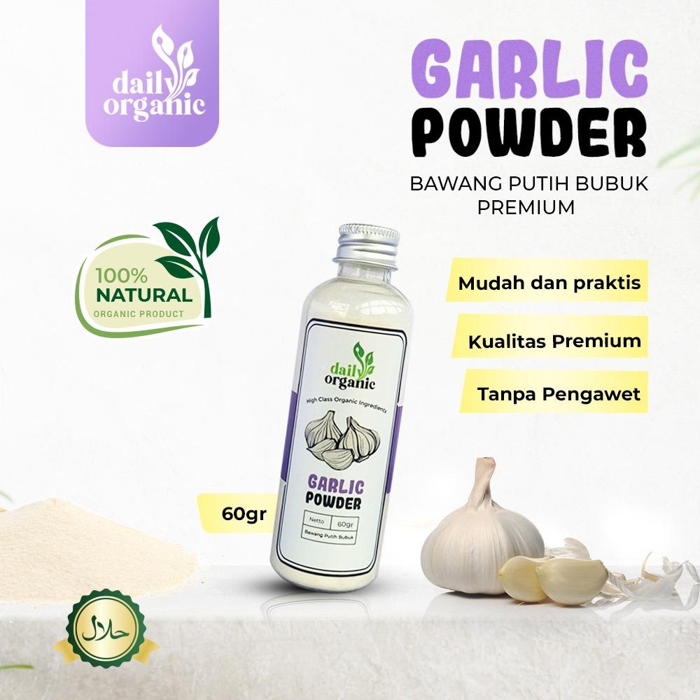 

BAWANG PUTIH BUBUK DAILY ORGANIC GARLIC POWDER PREMIUM 60 Gram