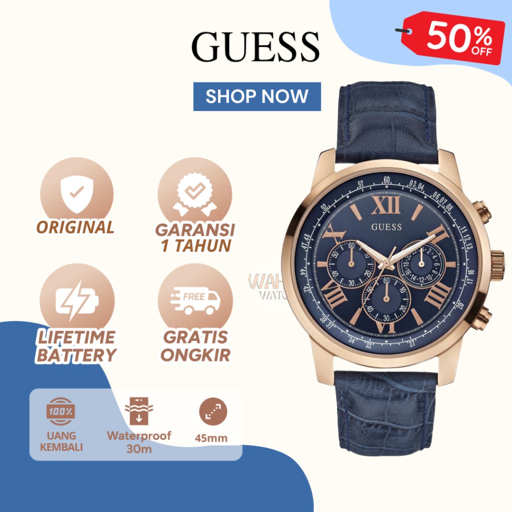 [ORIGINAL]-[COD] ✅ Jam Tangan Analog Guess W0380G5 Pria Watch Gc [BERGARANSI]