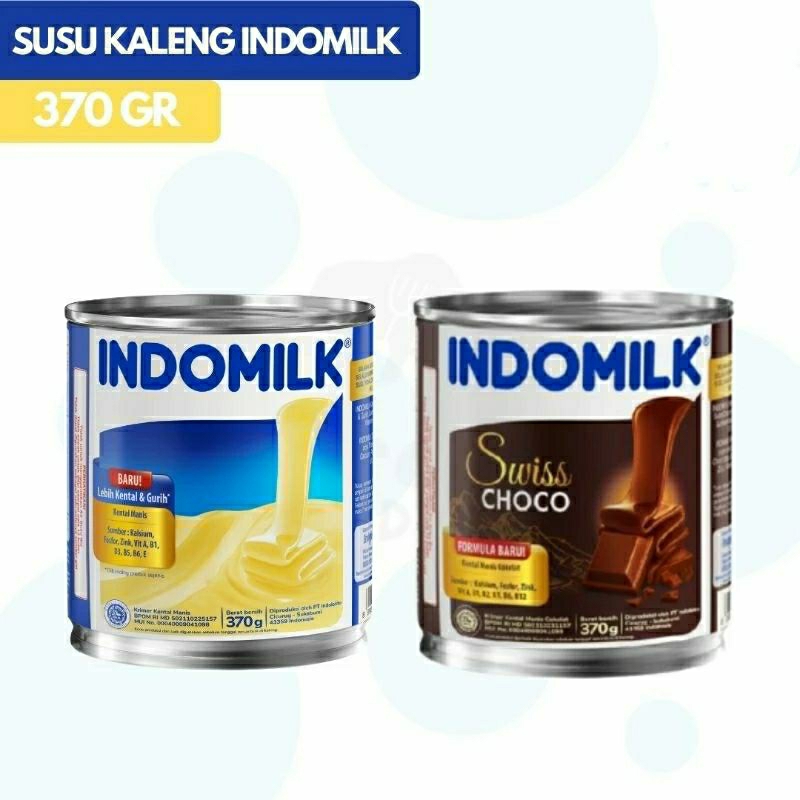 

Susu Kaleng Indomilk 370gr Susu Putih Coklat Swiss Choco/Susu SKM Kaleng