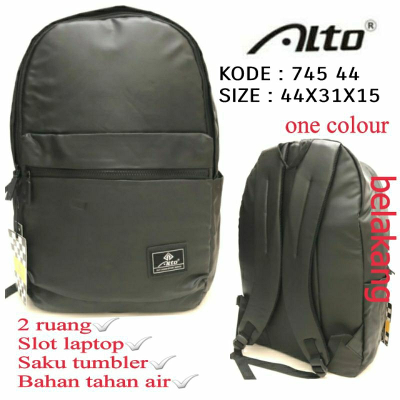 Tas Sekolah Ransel Original Alto 74544 Warna Hitam | Ransel Alto Terbaru Termurah