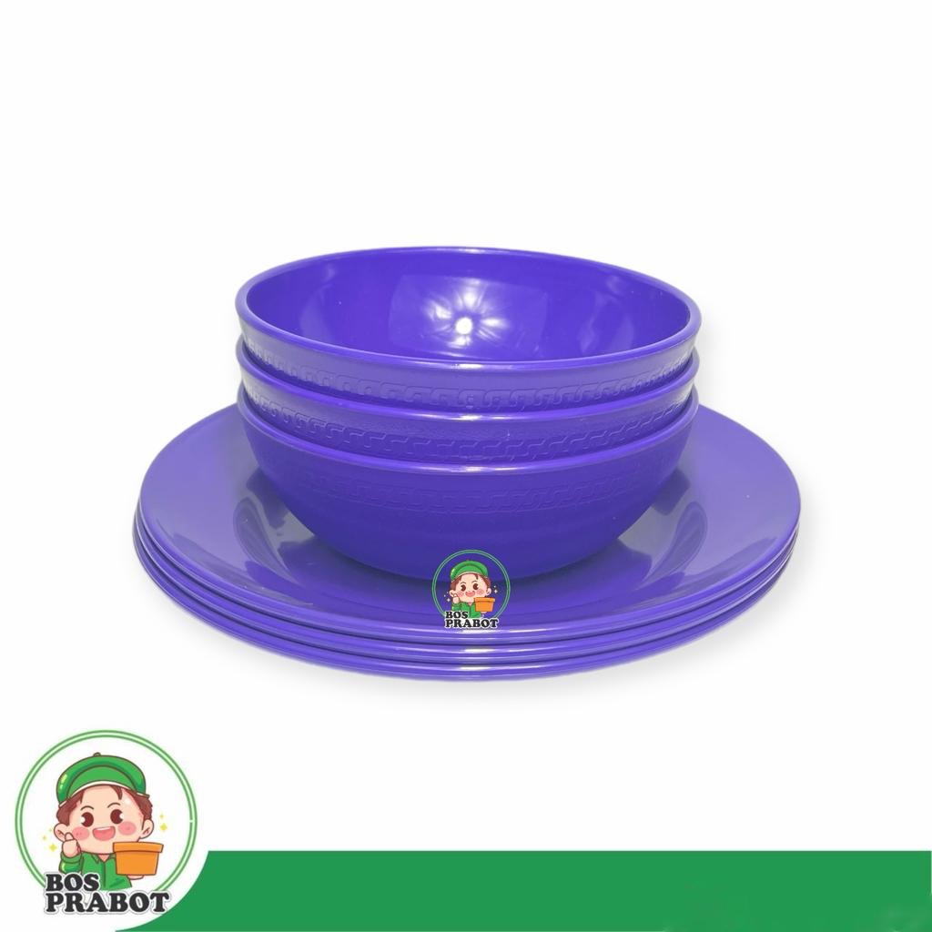 Limited Piring Melamin Set Isi 6 / Paket Piring Mangkok Melamin/Piring Makan Melamin Bulat Dan