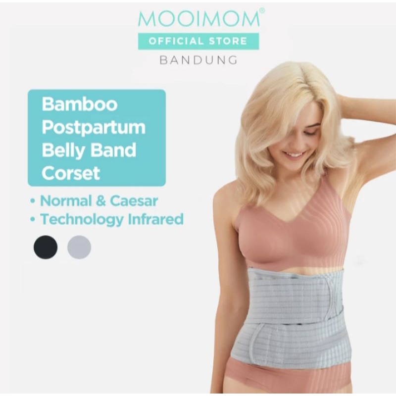 MOOIMOM Bamboo Postpartum Belly Band - Korset Melahirkan Normal & Caesar - Korset Melahirkan Setelah