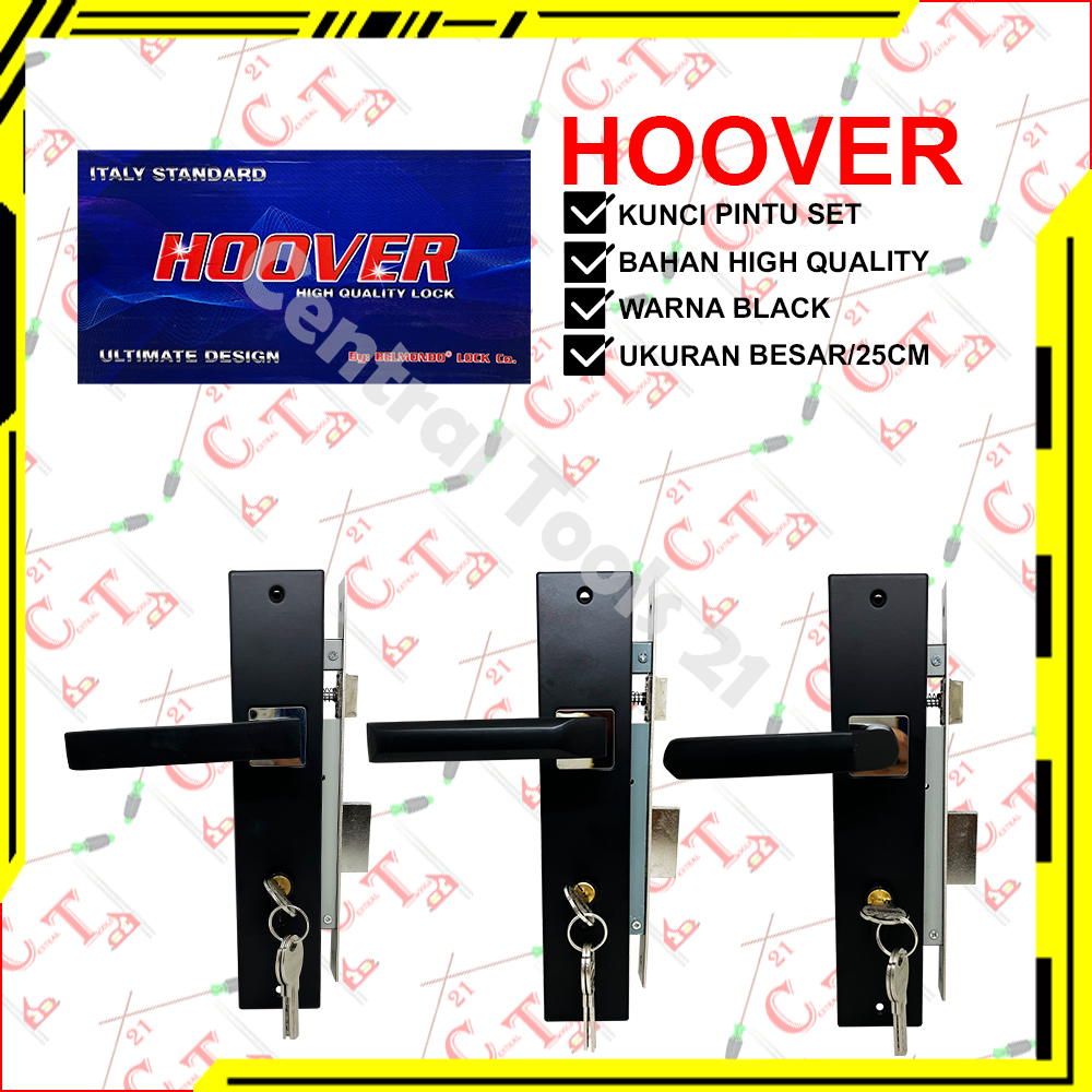 Kunci Pintu Besar Hitam Set Bodi Kunci Handle Pintu Set Hoover