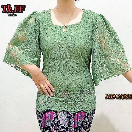 Atasan Blus brokat semifrancis premium tangan kalong