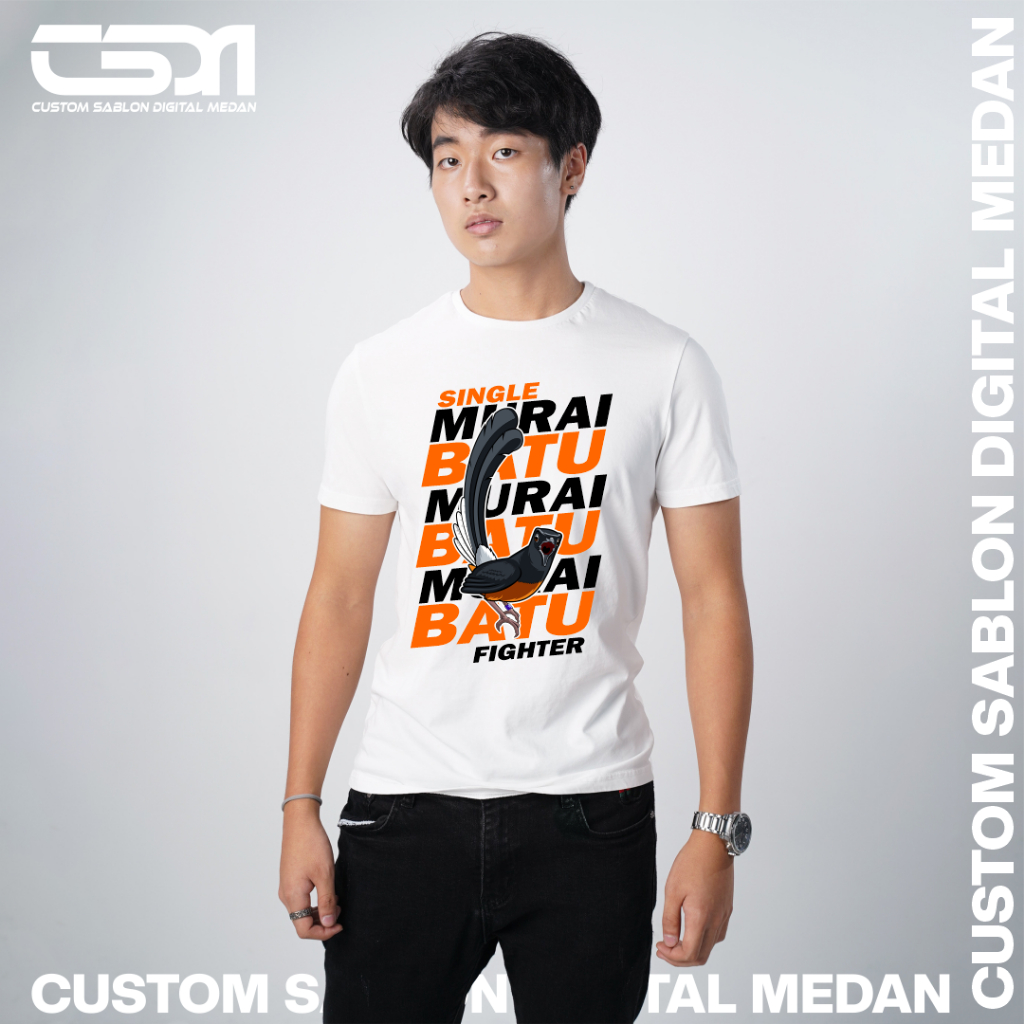 KAOS MURAI BATU SINGLE FIGHTER | KAOS MURAI KEREN | KAOS MURAI BATU PUTIH