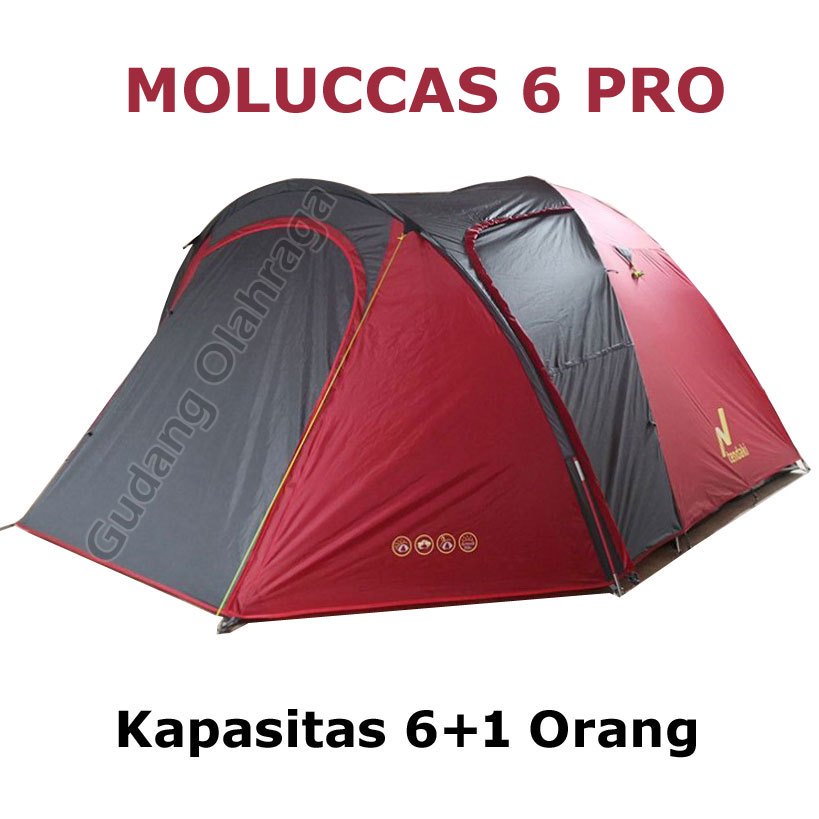 Tendaki MOLUCCAS 6 PRO Tenda Camping Dome 6 - 7 Orang Double Layer