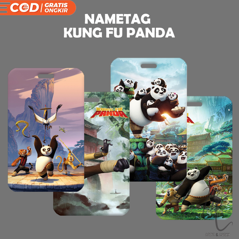 

(N009) Nametag Kung Fu Panda Tanpa Tali / Card Holder Panda / ID Card Poo / Tempat Kartu