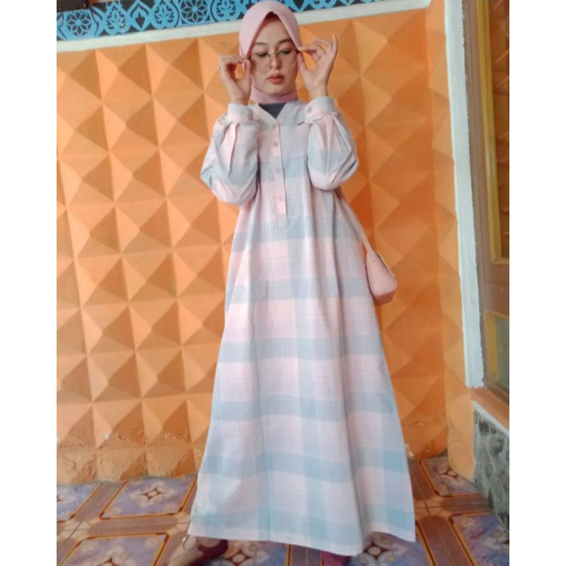 Gamis Deehlya Bahan Katun Triset Model Dress