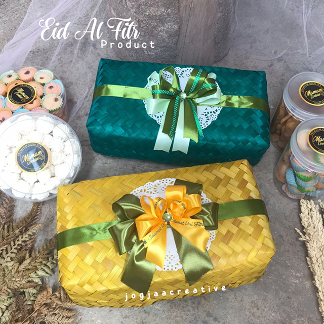 LEBARAN SERIES | BESEK WARNA LEBARAN UKURAN 30 x 15 cm BESEK KUE KERING BESEK HAMPERS LEBARAN