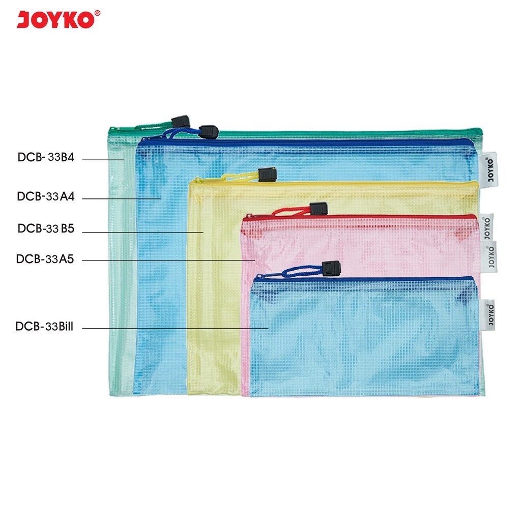 

Document Bag Joyko Map Zipper Giro Bill A5 B5 A4 B4 Warna Warni