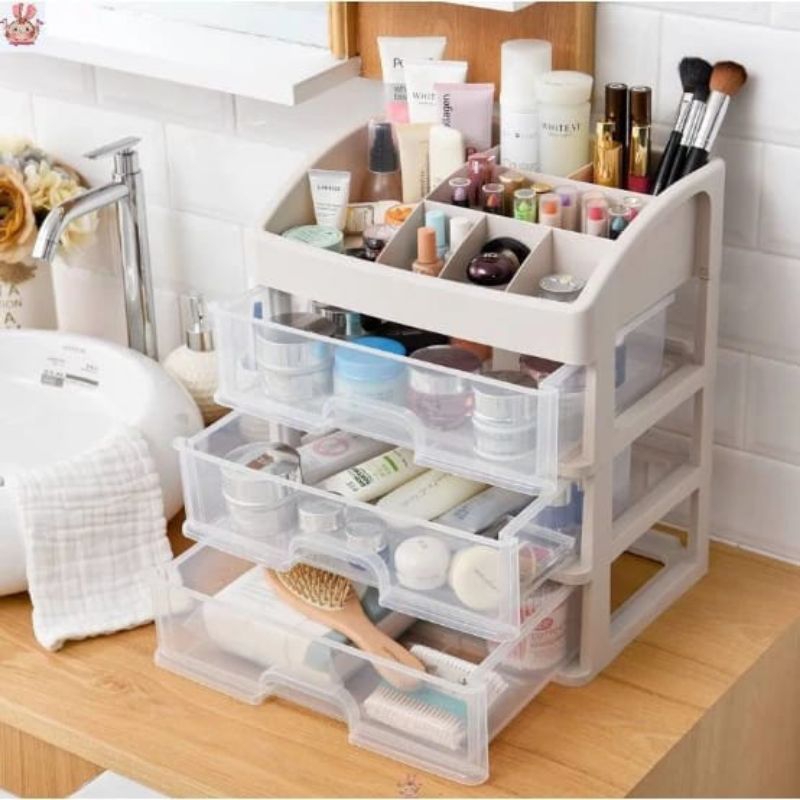 Rak Kosmetik 3 Susun Rak Kosmetik 3 Laci Plastik