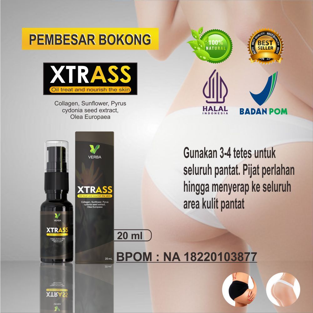 Xtrass Oil Treatment Pembesar Bokong Permanen dan Cepat Pengencang Pembesar Payudara BPOM