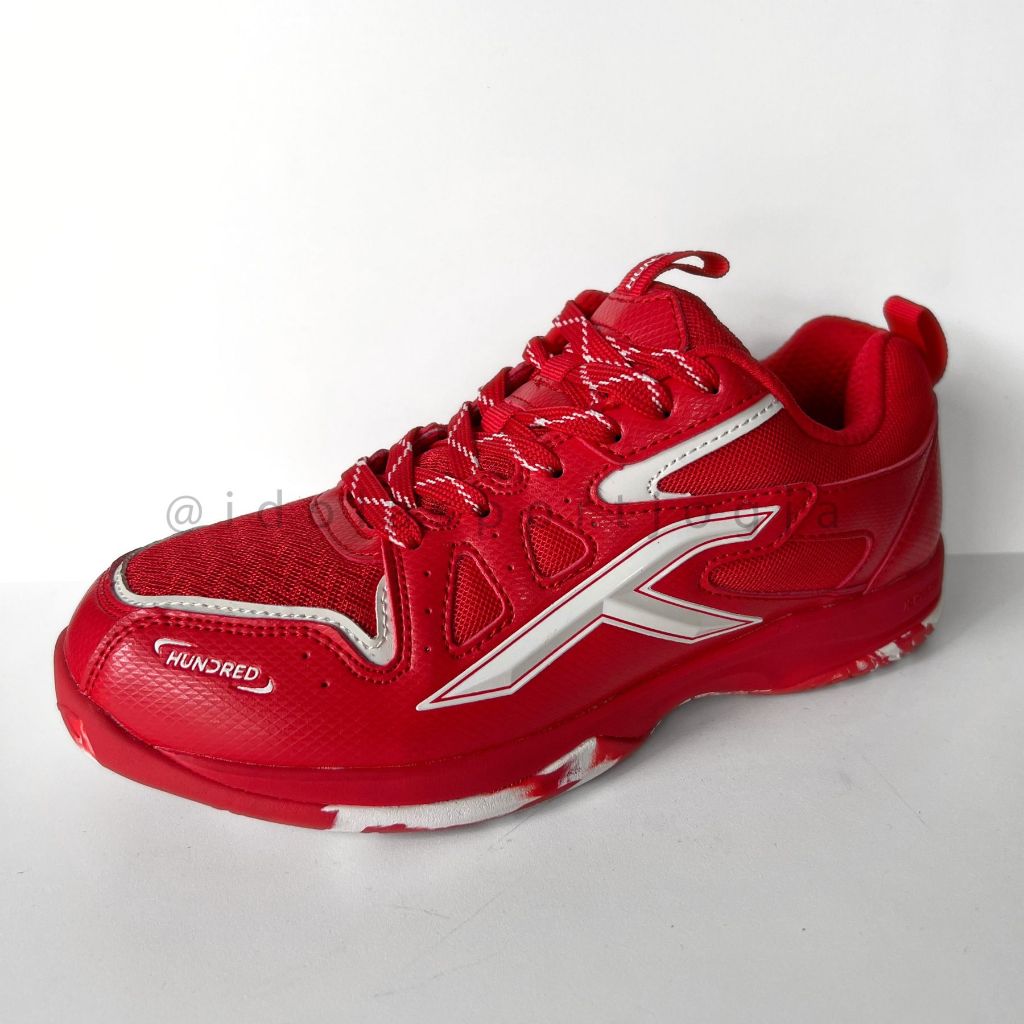 Hundred Xoom II (2) Red/White Sepatu Badminton