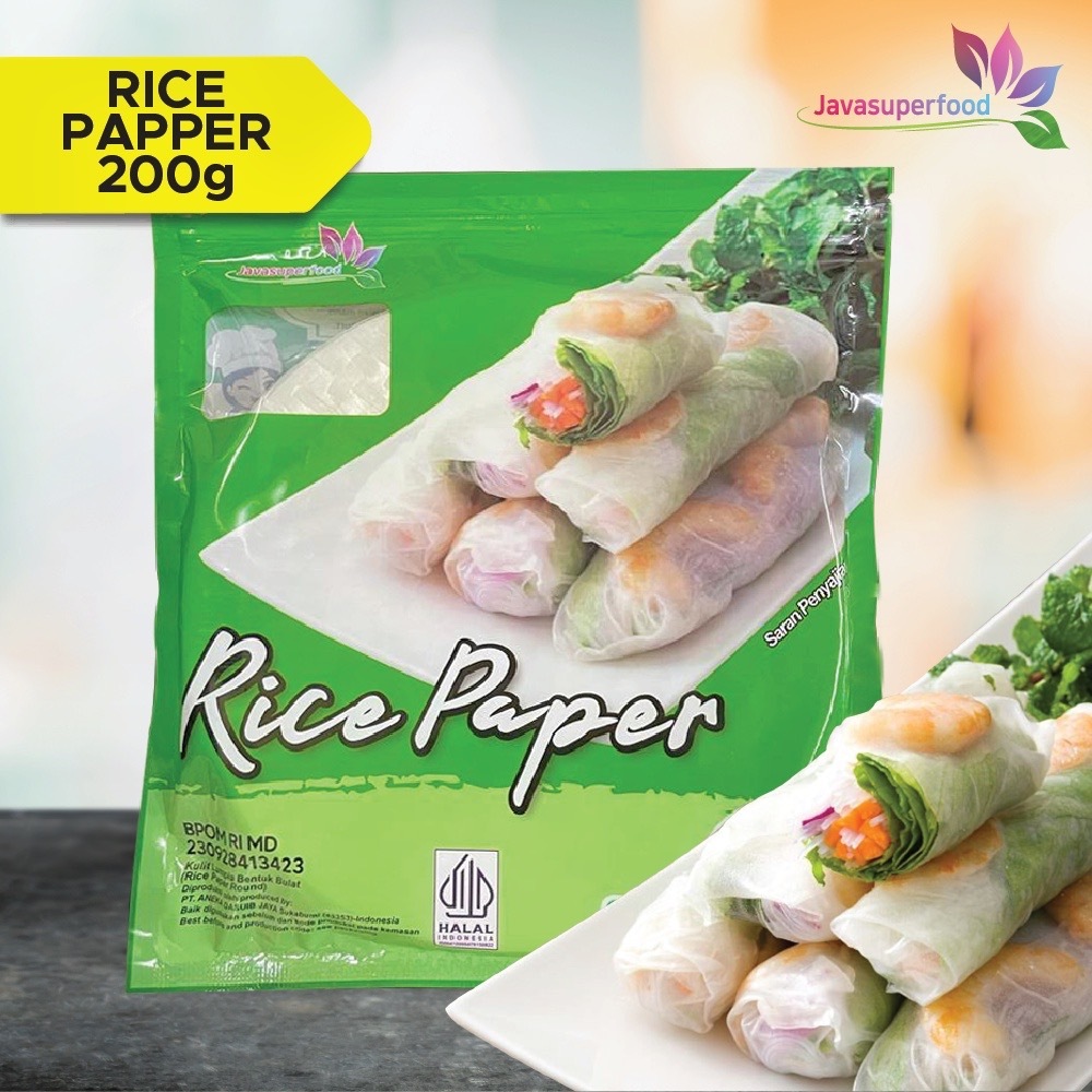 

Java Rice Paper Bulat 200gr (20 lembar) - Java Rice Paper Kotak 200gr (20 lembar) - Banh Trang High Quality Rice Paper - Kulit Lumpia Vietnam Rice Paper