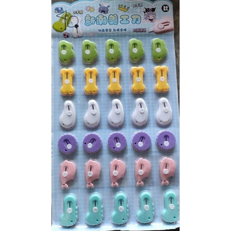 

[6 pcs] Cutter Mini Unboxing Cutter Buka Paket Kekinian