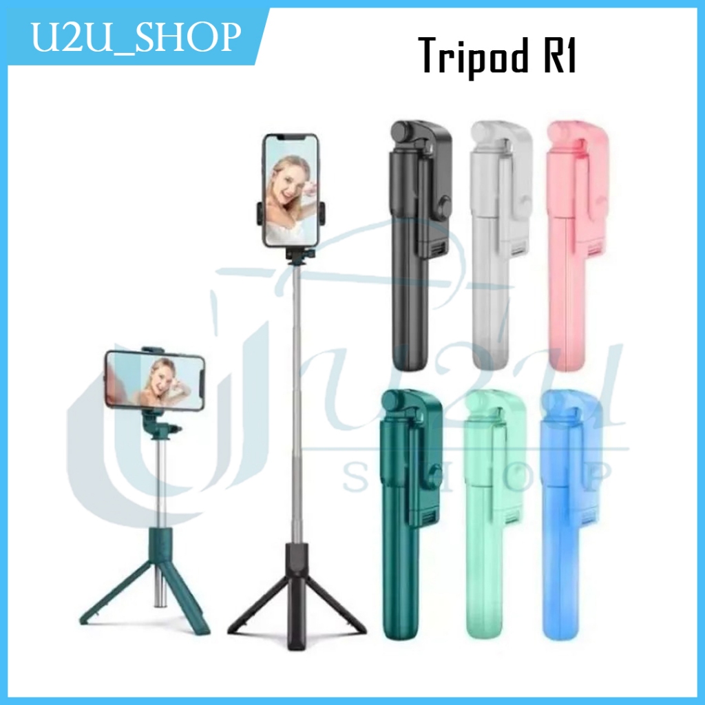 Tongsis Selfie Stick Tripod Bluetooth R1 - Tongsis Tripod Bluetooth