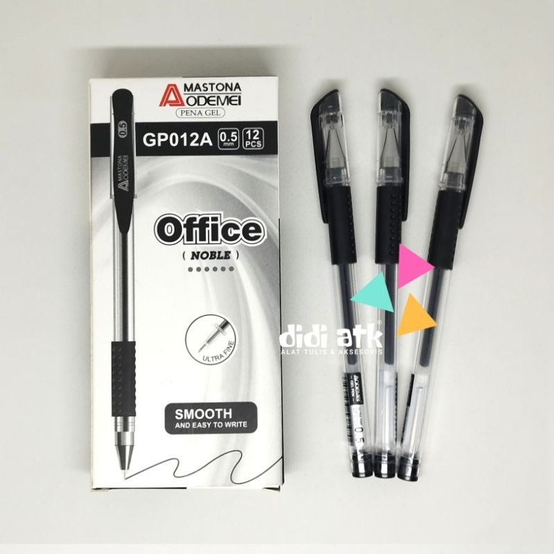 

Pulpen Gel Aodemei Office GP012A 0.5mm Warna Hitam 1 Pak isi 12 Pcs