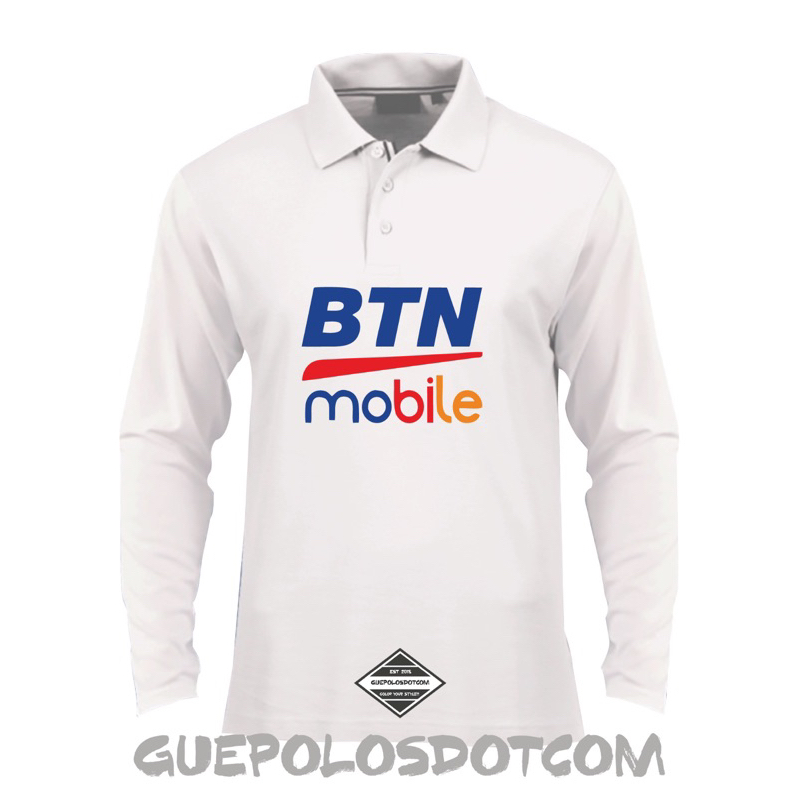 POLO PANJANG BTN MOBILE - Kaos kerah panjang BTN MOBILE - Polo BTN MOBILE - kaos BTN MOBILE