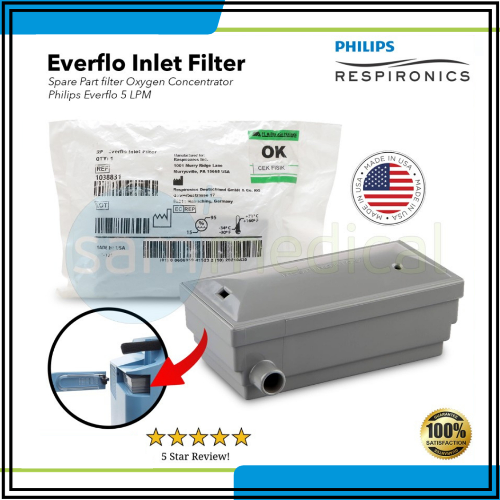 Spare Part Filter Oxygen Concentrator Philips Everflo 5L