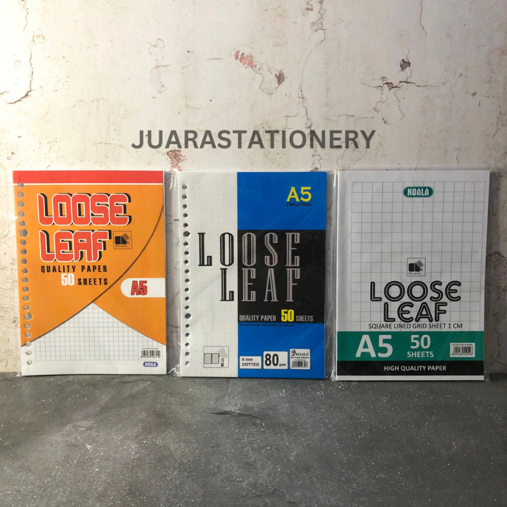 

Loose Leaf A5 Grid Kotak Dot Kotak Kecil Matematika