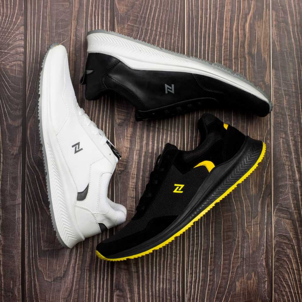NAZ Lucky White - Sepatu Sneaker Pria Kasual Sport Putih Sepatu Running & Jogging Pria 100% ORIGINAL